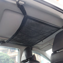 Load image into Gallery viewer, Car Ceiling Storage Net Bag Draw Rope Double-Layer Zipper Car Storage Net Pocket, 80x55cm