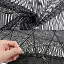 Load image into Gallery viewer, Car Ceiling Storage Net Bag Draw Rope Double-Layer Zipper Car Storage Net Pocket, 80x55cm