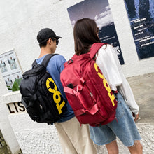 Load image into Gallery viewer, Sports Fitness Bag Large Capacity Luggage Bag Dry Wet Separation With Shoes Position Hand-Held Backpack Travel Bag, Pink White, Pink Yellow, Black and White, Black Yellow, Blue and White, Blue Yellow, Deep Blue White, Dark Blue Yellow, Red White       ...