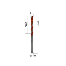 Load image into Gallery viewer, Ceramic Triangle Handle Metal Flashlight Drill Bit, Size: 3mm, 3mm, 4mm, 5mm, 6mm, 8mm, 10mm, 12mm