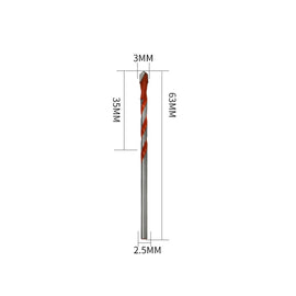 Ceramic Triangle Handle Metal Flashlight Drill Bit, Size: 3mm, 3mm, 4mm, 5mm, 6mm, 8mm, 10mm, 12mm