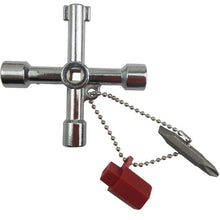 Load image into Gallery viewer, Elevator Water Meter Valve Cross Key Inner Triangle Wrench, Style: A Black, A Black, A Blue, B Silver, D Silver Center Six-side/Square Hole, E Silver, F Silver, D Silver Center Double-sided Square Hole