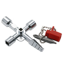 Load image into Gallery viewer, Elevator Water Meter Valve Cross Key Inner Triangle Wrench, Style: A Black, A Black, A Blue, B Silver, D Silver Center Six-side/Square Hole, E Silver, F Silver, D Silver Center Double-sided Square Hole