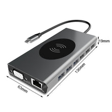 Load image into Gallery viewer, BX15W USB HUB Type-C Docking Station with Wireless Charge Function, BX15W