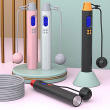 Load image into Gallery viewer, Fitness Smart Counting Slub Wire Skipping Rope Dual Purpose Corded / Cordless Jump Rope