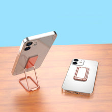 Load image into Gallery viewer, Square Folding Metal Holder Rotating Back Stick Desktop Phone Ring Holder, Square Folding (Black), Square Folding (Rose Gold), Square Folding (Space Silver)