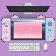 Load image into Gallery viewer, Cute Cat Ear Computer Keyboard Desk Pad Mouse Pad, 400 x 800 x 3mm, 400 x 800 x 2mm