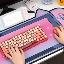 Load image into Gallery viewer, Cute Cat Ear Computer Keyboard Desk Pad Mouse Pad, 400 x 800 x 3mm, 400 x 800 x 2mm