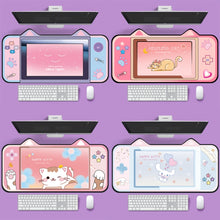 Load image into Gallery viewer, Cute Cat Ear Computer Keyboard Desk Pad Mouse Pad, 400 x 800 x 3mm, 400 x 800 x 2mm