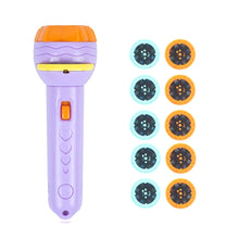 Load image into Gallery viewer, 3 Sets Children Early Education Luminous Projection Flashlight, Pink + 24 Patterns, Green + 24 Patterns, Purple + 24 Patterns, Pink + 40 Patterns, Green + 40 Patterns, Purple + 40 Patterns, Pink + 80 Patterns, Green + 80 Patterns, Purple + 80 Patterns