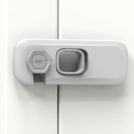Children Anti-pinch Hand-opening Door Safety Lock, Light Gray, Green