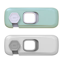 Load image into Gallery viewer, Children Anti-pinch Hand-opening Door Safety Lock, Light Gray, Green