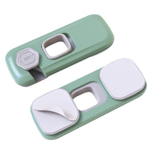 Load image into Gallery viewer, Children Anti-pinch Hand-opening Door Safety Lock, Light Gray, Green
