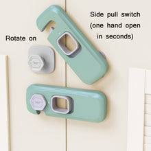 Load image into Gallery viewer, Children Anti-pinch Hand-opening Door Safety Lock, Light Gray, Green
