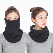 Load image into Gallery viewer, 3 In 1 Winter Warmth And Thickening Mask Neck And Ear Protector Riding Cold Protection Scarf for Women, Black, Grey, Bean Paste, Light Blue, Pink, Shallow Blood Teeth