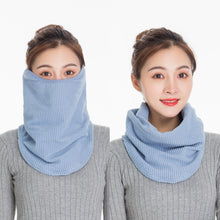 Load image into Gallery viewer, 3 In 1 Winter Warmth And Thickening Mask Neck And Ear Protector Riding Cold Protection Scarf for Women, Black, Grey, Bean Paste, Light Blue, Pink, Shallow Blood Teeth