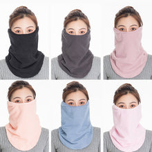 Load image into Gallery viewer, 3 In 1 Winter Warmth And Thickening Mask Neck And Ear Protector Riding Cold Protection Scarf for Women, Black, Grey, Bean Paste, Light Blue, Pink, Shallow Blood Teeth