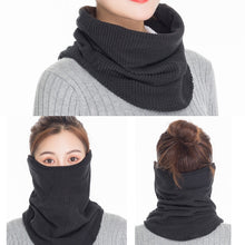 Load image into Gallery viewer, 3 In 1 Winter Warmth And Thickening Mask Neck And Ear Protector Riding Cold Protection Scarf for Women, Black, Grey, Bean Paste, Light Blue, Pink, Shallow Blood Teeth