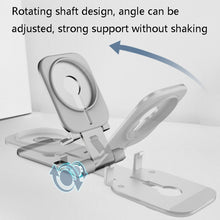 Load image into Gallery viewer, Magsafe Wireless Charging Stand Aluminum Alloy Folding Desktop Live Bracket, Silver, Dark Gray