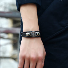 Load image into Gallery viewer, 5 PCS BX222 Sun Flower Beads Leather Personality Knitting Adjustable Bracelet