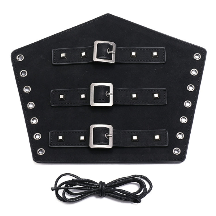 P01994 Men Leather Bracer Personality Punk Riding Arm Guard