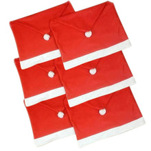 Load image into Gallery viewer, Chair Back Cover Santa Clause Red Hat for Home New Year Decor, Santa Clause