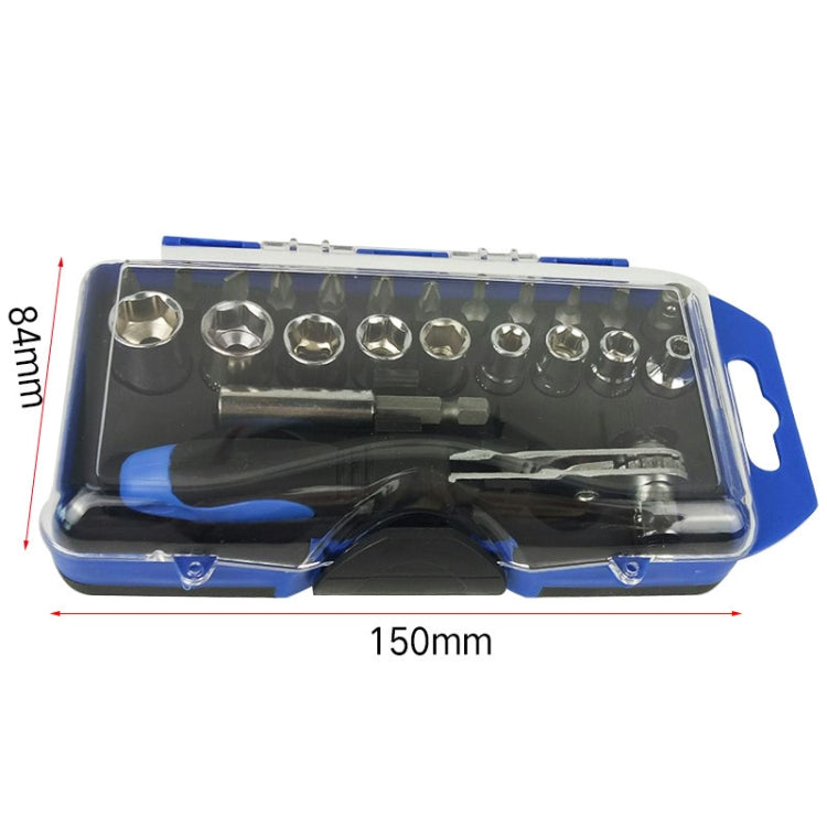 23 PCS / Set Sleeve Batch Quick Wrench Ratchet Screwdriver, 23 PCS / Set
