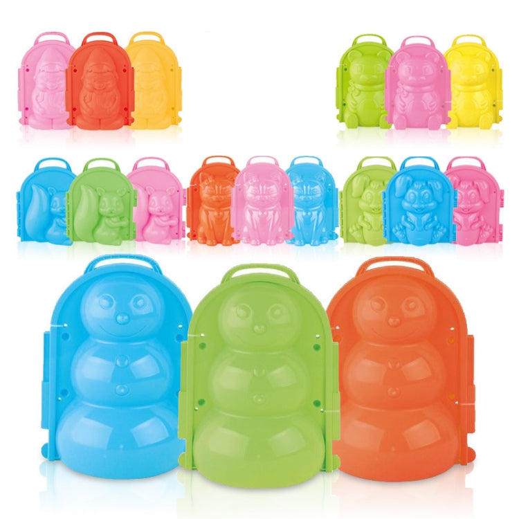 3 PCS Children Winter Outdoor Toy 3D Snow & Sand Mould Tool, Random Colors Delivery, Style:
