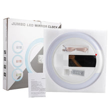 Load image into Gallery viewer, LED Mirror Hollow Wall Clock 7-color Switch Electronic Digital Display Wall Clock, Hollow Wall Clock