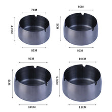 Load image into Gallery viewer, Thickened Stainless Steel Ashtray Windproof And Drop-Proof Ashtray, Small, Medium, Large, Extra Large