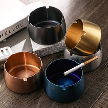 Load image into Gallery viewer, Thickened Stainless Steel Ashtray Windproof And Drop-Proof Ashtray, Small, Medium, Large, Extra Large