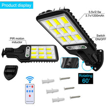Load image into Gallery viewer, 616 Solar Street Light LED Human Body Induction Garden Light, Spec:, 28 SMD No Remote Control, 60 SMD No Remote Control, 117 COB No Remote Control, 108 COB No Remote Control, 72 SMD No Remote Control, 28 SMD With Remote Control, 60 SMD With Remote Cont...