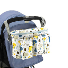 Load image into Gallery viewer, Multifunctional Baby Stroller Storage Bag, White Dinosaur, Yellow Zoo, Green Lamb, White Alpaca, Tibetan Owl, Denglin Deer, Yellow Zoo + Side Pocket, Green Lamb + Side Pocket, White Alpaca + Lateral Pocket, Tibetan Owl + Side Pocket                    ...