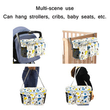 Load image into Gallery viewer, Multifunctional Baby Stroller Storage Bag, White Dinosaur, Yellow Zoo, Green Lamb, White Alpaca, Tibetan Owl, Denglin Deer, Yellow Zoo + Side Pocket, Green Lamb + Side Pocket, White Alpaca + Lateral Pocket, Tibetan Owl + Side Pocket                    ...