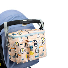 Load image into Gallery viewer, Multifunctional Baby Stroller Storage Bag, White Dinosaur, Yellow Zoo, Green Lamb, White Alpaca, Tibetan Owl, Denglin Deer, Yellow Zoo + Side Pocket, Green Lamb + Side Pocket, White Alpaca + Lateral Pocket, Tibetan Owl + Side Pocket                    ...