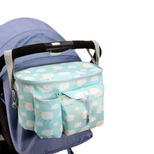 Load image into Gallery viewer, Multifunctional Baby Stroller Storage Bag, White Dinosaur, Yellow Zoo, Green Lamb, White Alpaca, Tibetan Owl, Denglin Deer, Yellow Zoo + Side Pocket, Green Lamb + Side Pocket, White Alpaca + Lateral Pocket, Tibetan Owl + Side Pocket                    ...