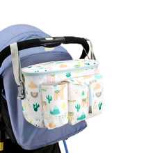 Load image into Gallery viewer, Multifunctional Baby Stroller Storage Bag, White Dinosaur, Yellow Zoo, Green Lamb, White Alpaca, Tibetan Owl, Denglin Deer, Yellow Zoo + Side Pocket, Green Lamb + Side Pocket, White Alpaca + Lateral Pocket, Tibetan Owl + Side Pocket                    ...