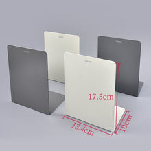 Load image into Gallery viewer, Deli 78650 2 Pieces Of Thickened Desktop Metal Bookends, Green, Beige, Dark Gray, Light Green