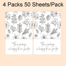 Load image into Gallery viewer, 4 Packs 50 Sheets/Pack  Green Leaf Rectangular Stickers Gift Box Sealing Stickers, A1, A2, A3