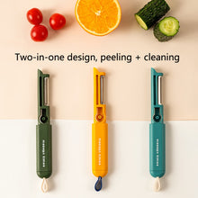Load image into Gallery viewer, Multifunctional Fruit And Vegetable Cleaning Brush, White, Yellow, Blue, Green