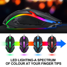 Load image into Gallery viewer, T-WOLF TF-800 4 in 1 Gaming Luminous Keyboard Mouse Headset Set