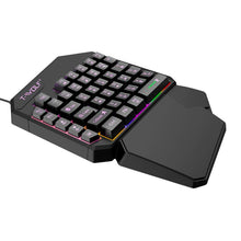 Load image into Gallery viewer, T-WOLF Mobile Gaming One-Handed Keyboard，Specification：, T19 Keyboard, TF-900 Set, Keyboard + Mouse + Throne