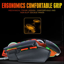 Load image into Gallery viewer, T-WOLF V9 8 Keys 3200 DPI Gaming Macro Definition Mechanical Wired Mouse, Black, Silver