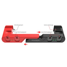 Load image into Gallery viewer, DOBE TNS-0122 4 In 1 Gamepad Charging Dock For Switch OLED, TNS-0122 Red Black, TNS-0122 White Black