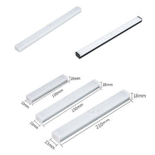 Load image into Gallery viewer, LED Human Body Induction Lamp Long Strip Charging Cabinet Lamp Strip, Size:, 10cm, 15cm, 21cm
