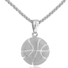 Load image into Gallery viewer, Three-Dimensional Sports Ball Pendant Necklace,Style: Women Rugby 18K Gold, Men Basketball White K, Men Basketball K Gold, Women Basketball White K, Women Basketball K Gold, Women Basketboard White, Women Basketball Gold, Men Football K White          ...