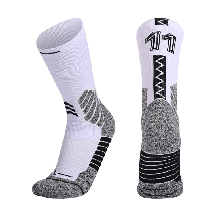 Men Terry Non-Slip Mid-Tube Sports Socks Basketball Socks
