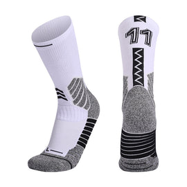 Men Terry Non-Slip Mid-Tube Sports Socks Basketball Socks