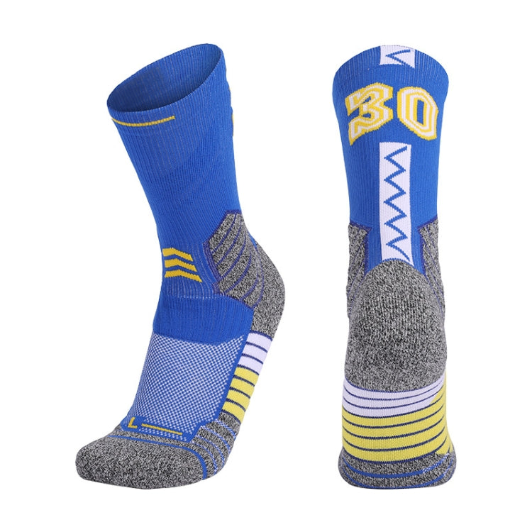 Men Terry Non-Slip Mid-Tube Sports Socks Basketball Socks
