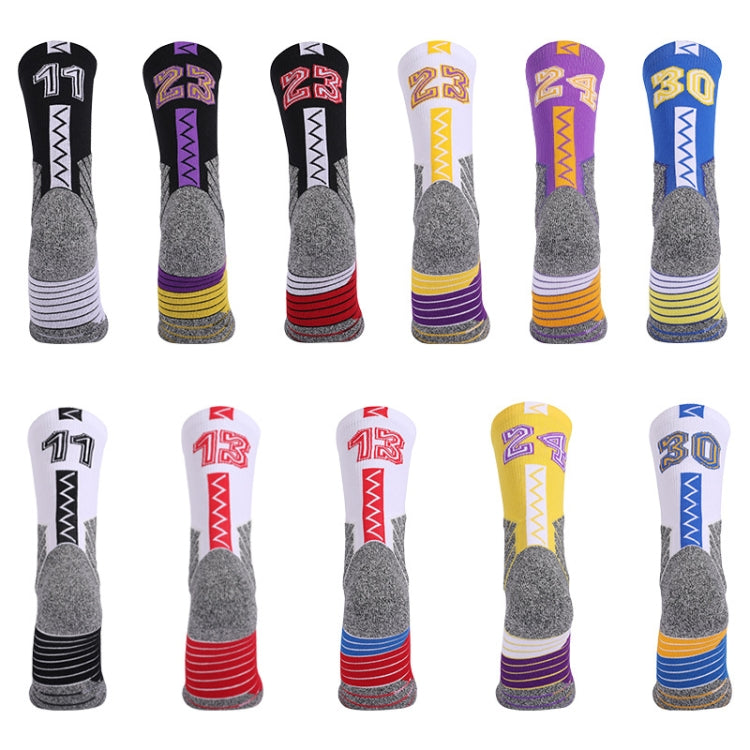 Men Terry Non-Slip Mid-Tube Sports Socks Basketball Socks